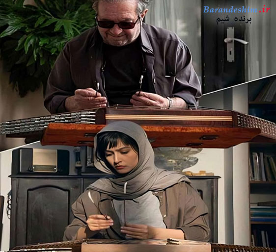 نوازندگی سنتور پردیس احمدیه بازیگر و داریوش مهرجویی کارگردان فیلم لامینور 